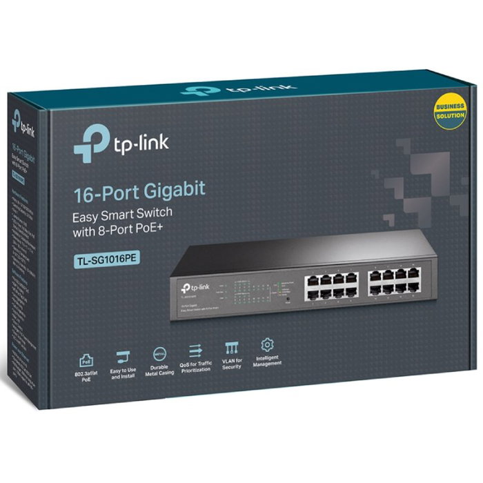 TP-Link TL-SG1016PE Switch de 16 puertos Gigabit con 8 puertos PoE+